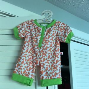 NWT BUILD A BEAR CARROT PJ SET.